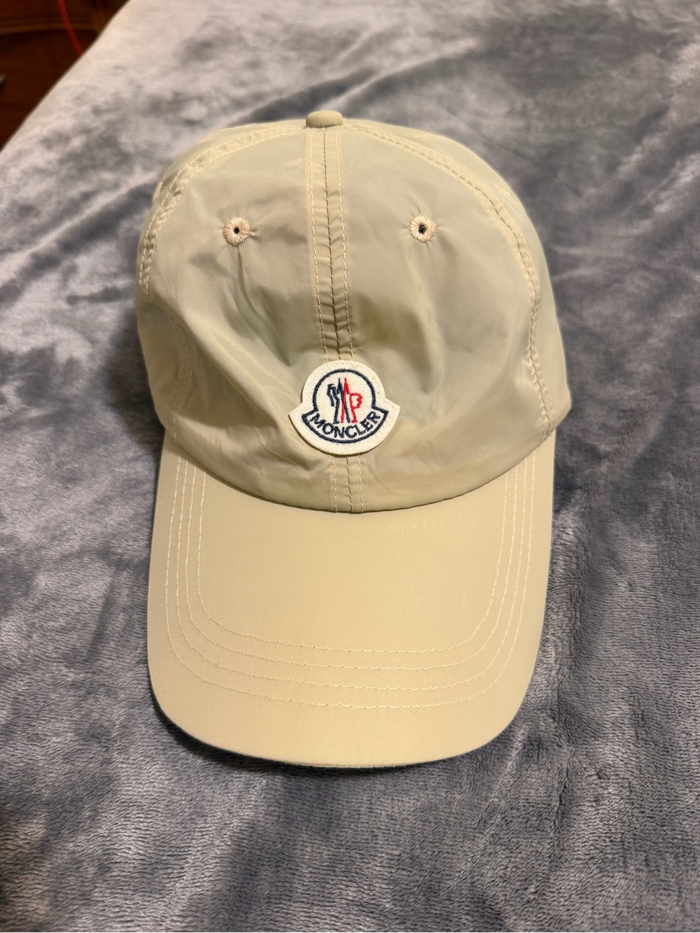 Beige Logo Thin Nylon Baseball Cap